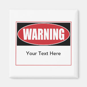 Aimant Signal d'avertissement personnalisable