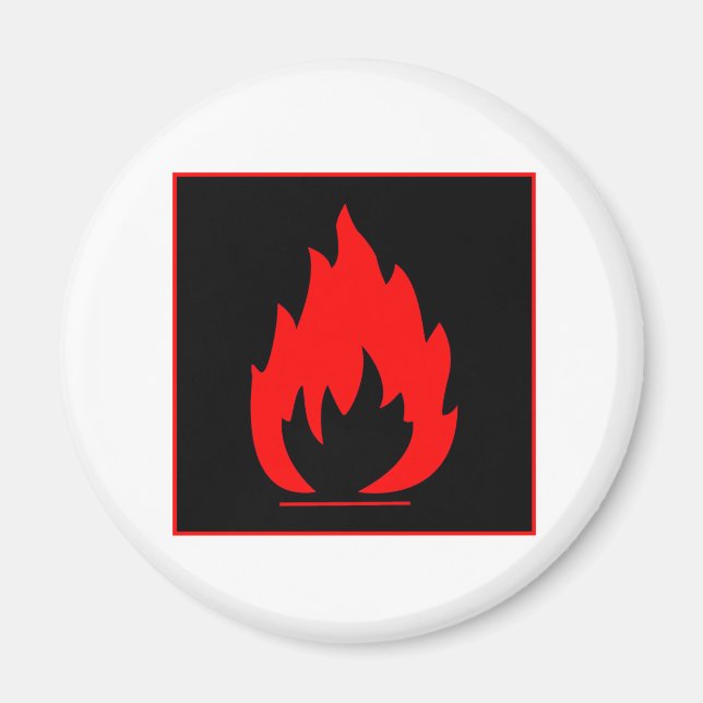 Aimant Signal d'avertissement très inflammable Danger Brû (Devant)
