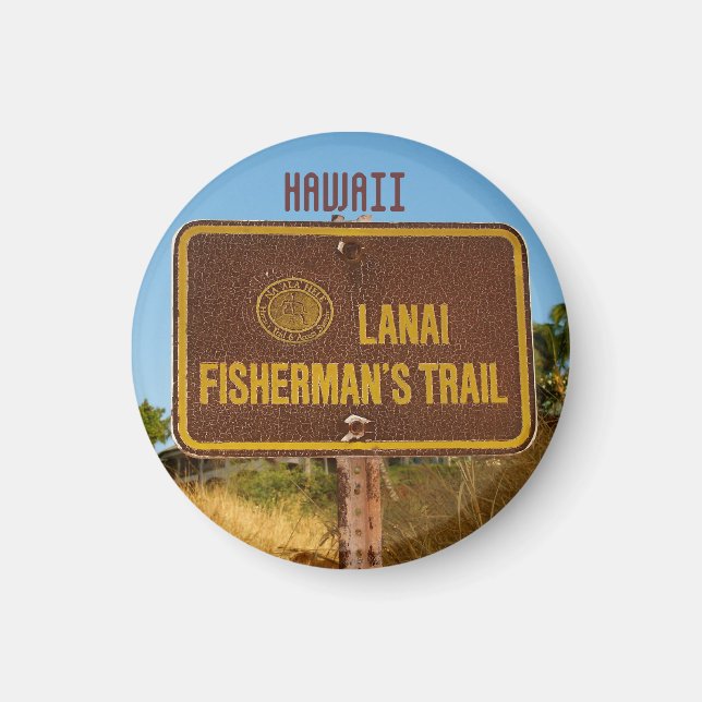Aimant Signal de piste de Lanai Hawaii Beach (Devant)