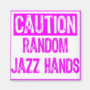 Aimant Signal de prudence - Mains de jazz violettes