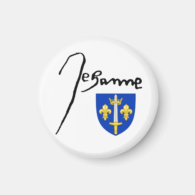 Aimant Signature / armoiries de Jeanne d'Arc (Devant)