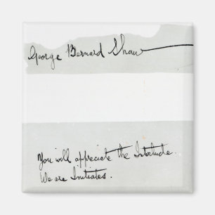 Aimant Signature de George Bernard Shaw