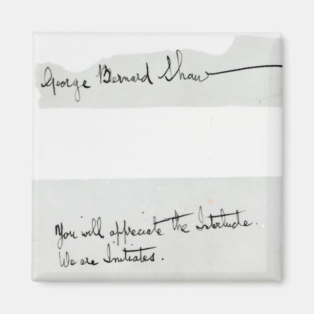 Aimant Signature de George Bernard Shaw (Devant)