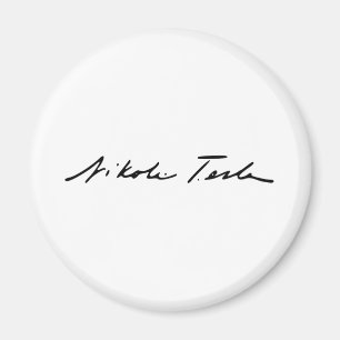 Aimant Signature du génie de l'électricité Nikola Tesla