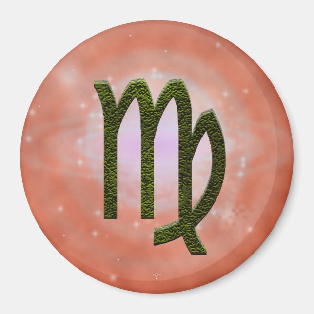 Aimant Signe astrologique Virgo Zodiac couleur Pick (Devant)