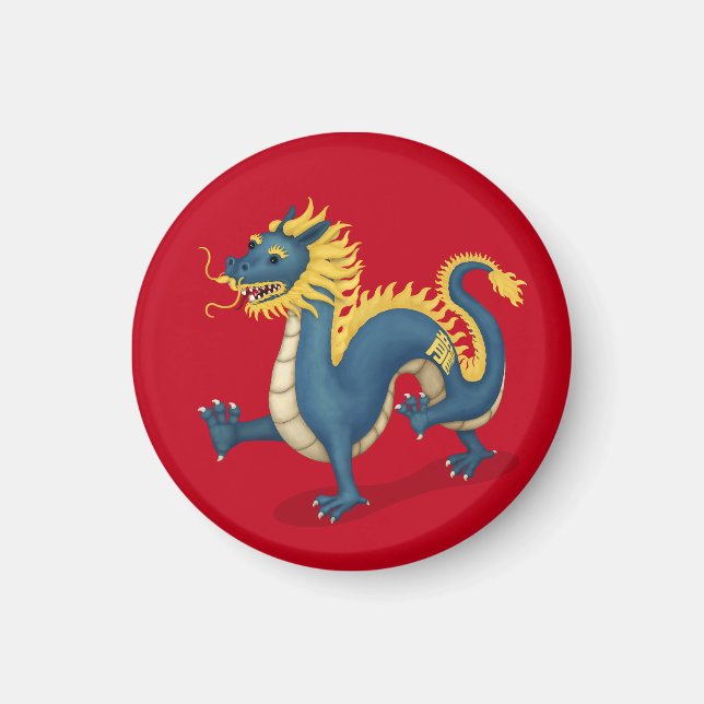 Aimant SIGNE D'Astrologie Zodiaque Chinois Rouge (Devant)