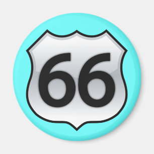 AIMANT SIGNE DE LA ROUTE 66