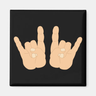 Aimant Signe de main de rock