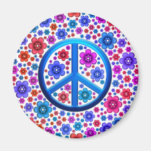 Aimant Signe de paix hippie