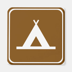 Aimant Signe de route de camping