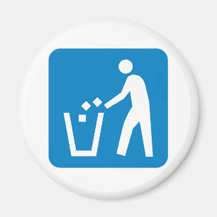 Aimant Signe de route de déchets/déchets/ordures