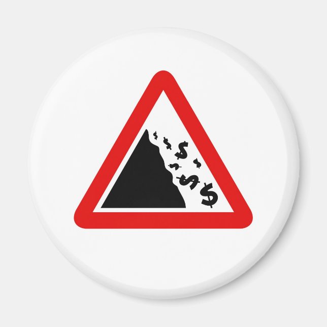 Aimant Signe dollar en chute (Devant)