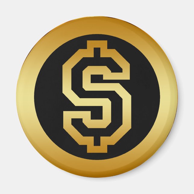 AIMANT SIGNE D'OR DOLLAR (Devant)