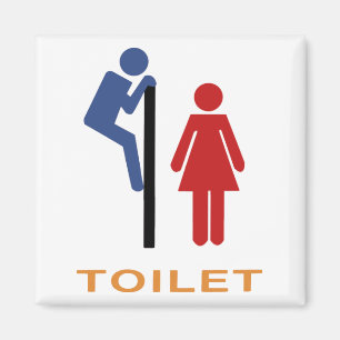 Aimant Signe drôle de toilette