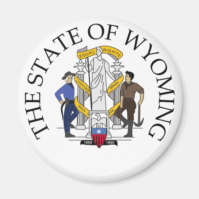 Aimant signe du Wyoming (Devant)