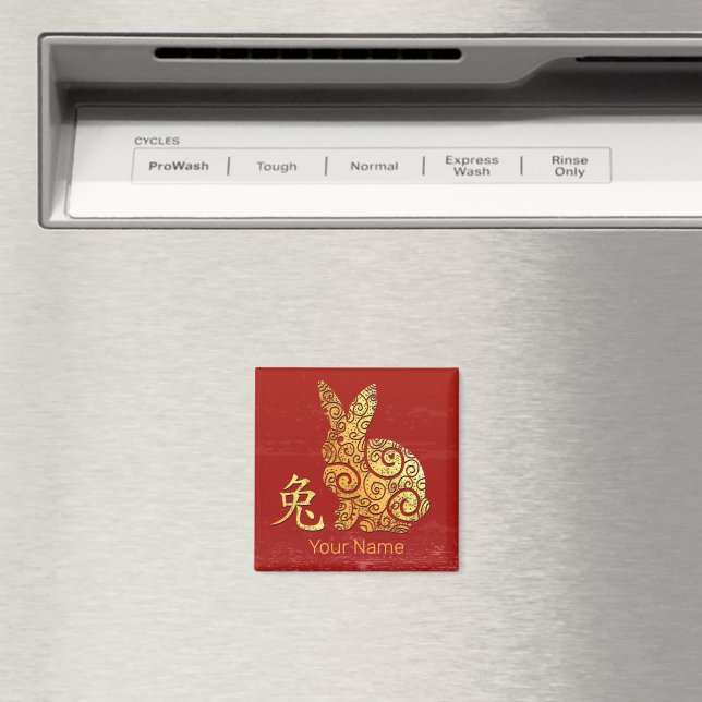 Aimant Signe du zodiaque chinois du lapin Horoscope Const (In Situ (Lave-vaisselle))