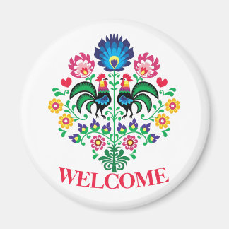 Aimant SIGNE hexadécimal Polonais Bienvenue Oiseau