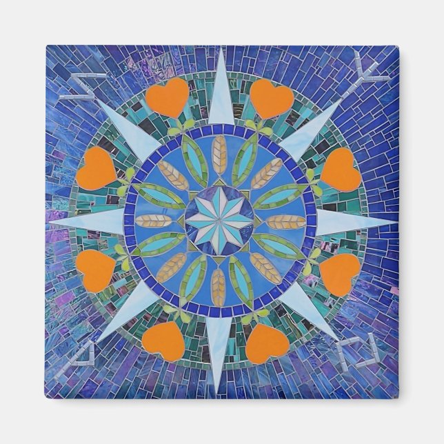 Aimant Signe hexadécimal pour l'abondance (Devant)