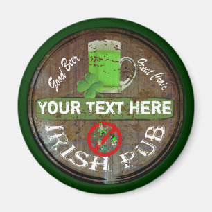 Aimant Signe irlandais personnalisé de pub