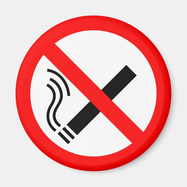 Aimant Signe NO Smoking - Signal UK (Devant)