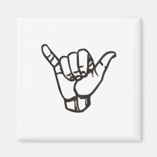 Aimant Signe Shaka Accrocher De Bonnes Vibrations Rétro D
