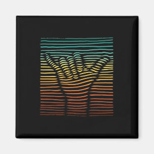 Aimant Signe Shaka Coucher de soleil Lignes de la main Dé