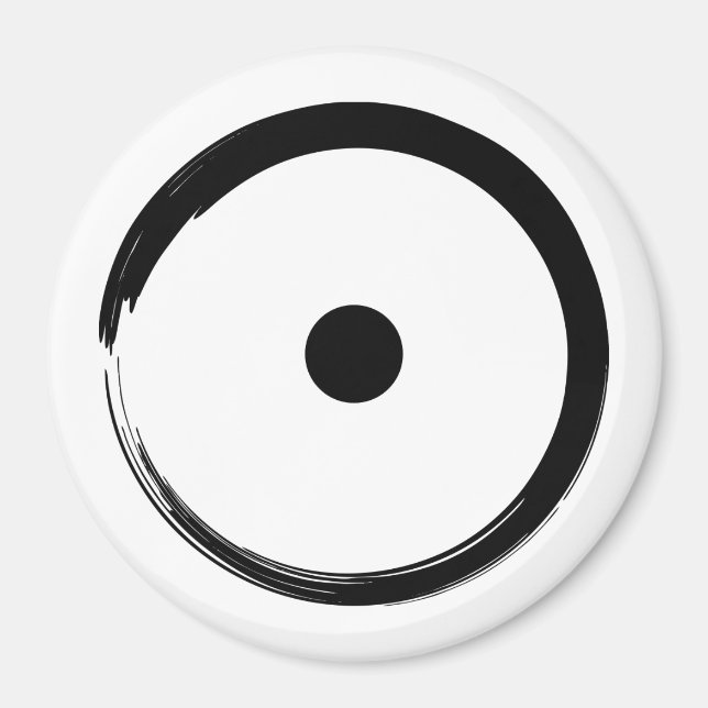 Aimant Signe Solaire Astrologique - Cercle Zen Bouddhiste (Devant)