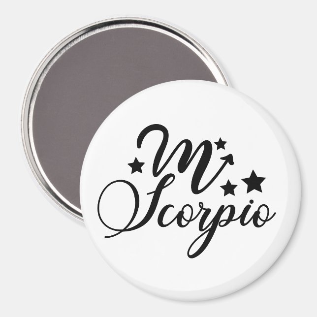 Aimant Signe Zodiaque Pour Scorpio (Recto/Verso)