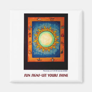 Aimant Signes de Sun--Laissé vôtre briller