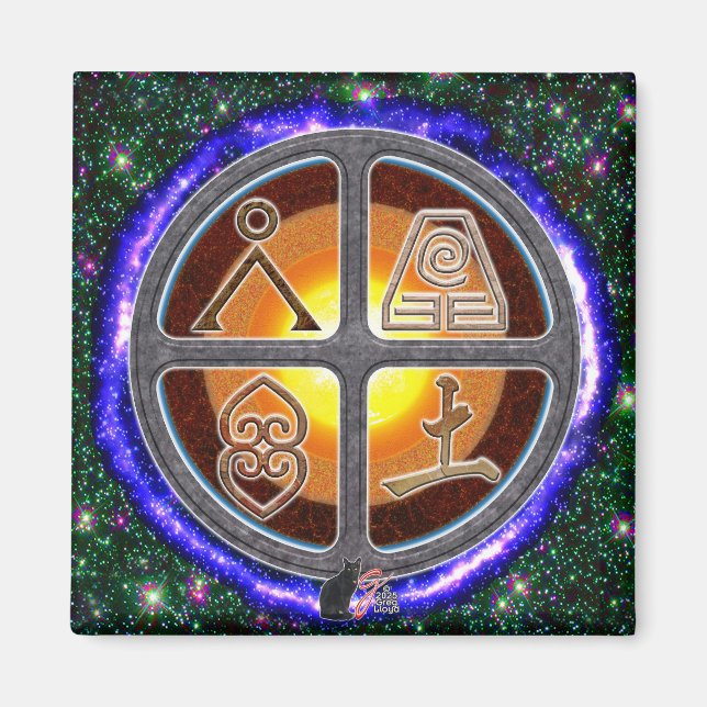 Aimant Signes de terre (Devant)