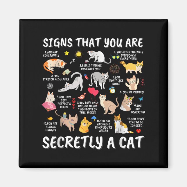 Aimant Signs That You Are Secretly A Cat  (Devant)