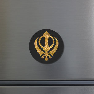 Aimant Sikh Khanda "Sans peur et libre"
