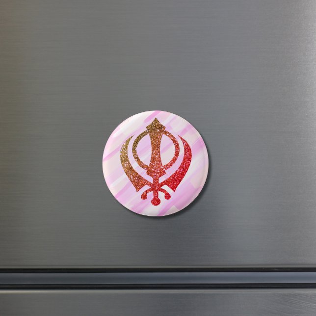 Aimant Sikh Khanda "Sans peur et libre" (Créateur téléchargé)
