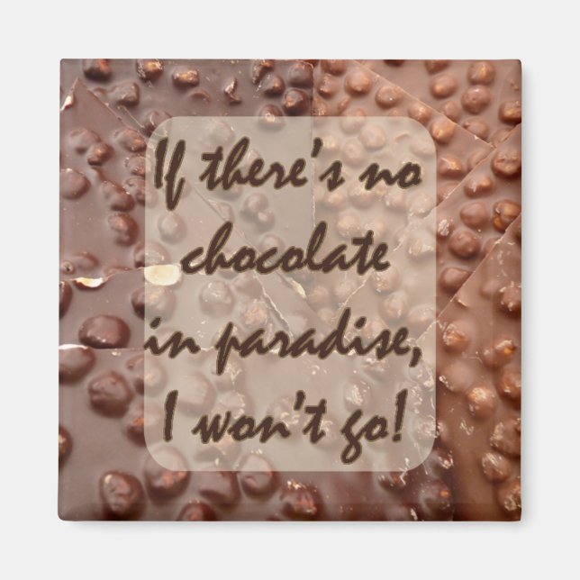 Aimant s'il n'y a pas de chocolat ... (Devant)