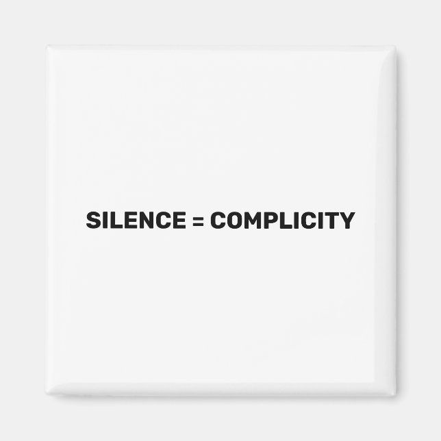 Aimant Silence égale complexité Arrêter de haïr le blanc (Devant)