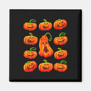 Aimant Silencieux Citrouille d'Halloween face Éffrayant J