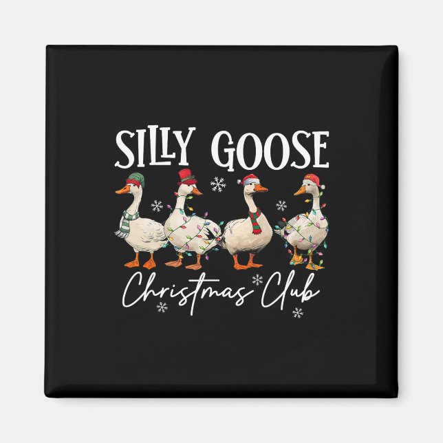Aimant Silencieux club de Noël Goose Funny lumières de No (Devant)