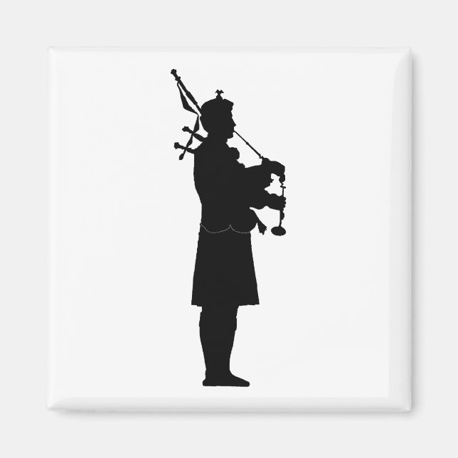 Aimant Silhouette Bagpiper (Devant)