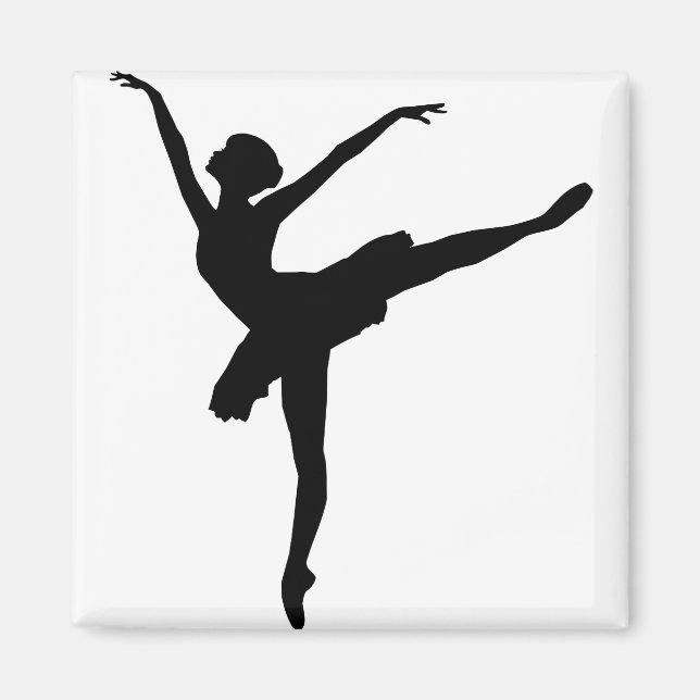 Aimant Silhouette Ballerina gracieuse (Devant)