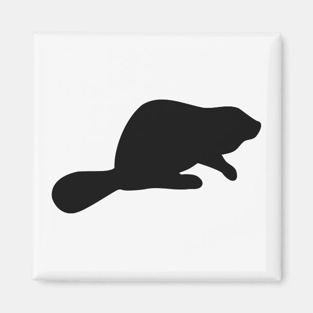 Aimant Silhouette beaver (Devant)