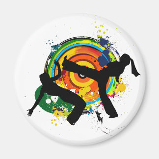 Aimant silhouette capoeira