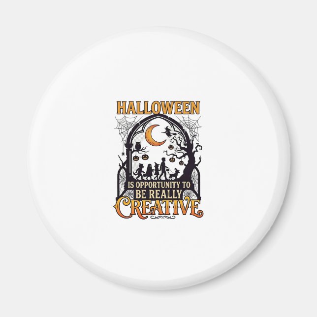 Aimant Silhouette Créatif Enfants Halloween Croissant De  (Devant)