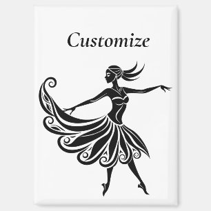Aimant Silhouette Danseuse Africaine Art Thunder_Thunder_