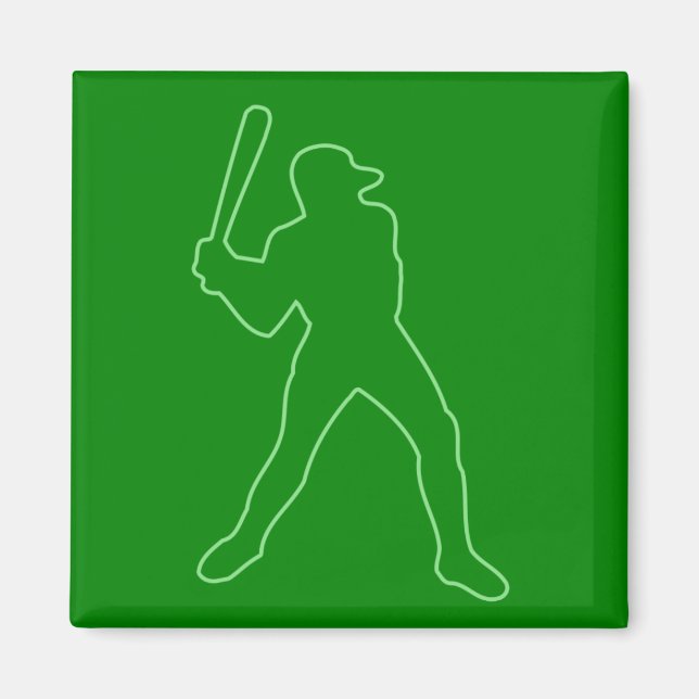 Aimant silhouette de baseball (Devant)