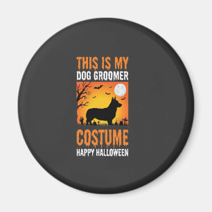 Aimant Silhouette de Costume de Toiletteur de Chien d'Hal