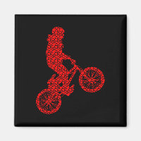 Silhouette de cycliste BMX Saint-Valentin coeurs a