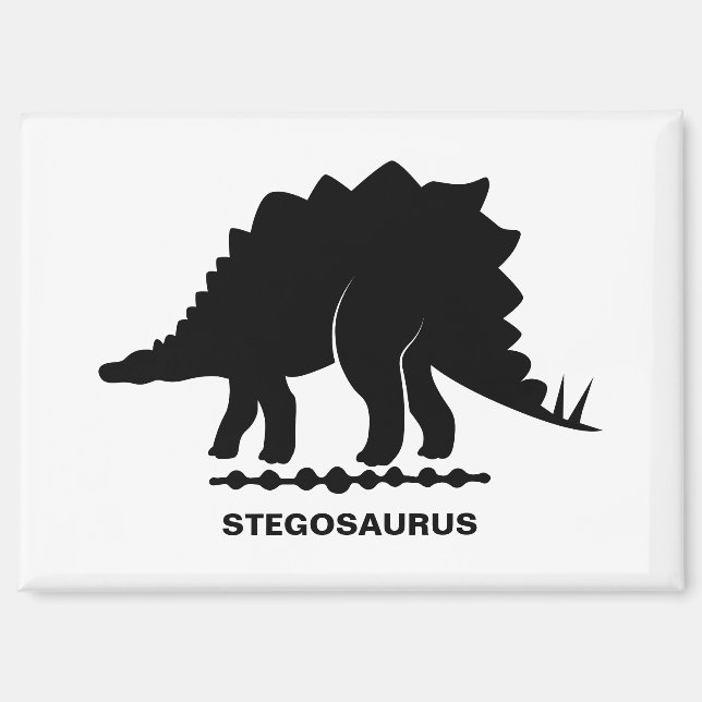 Aimant Silhouette de Dinosaure Stégosaure (Recto)