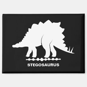 Aimant silhouette de dinosaure Stégosaure