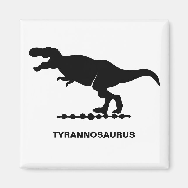 Aimant Silhouette de Dinosaure Tyrannosaure (Devant)