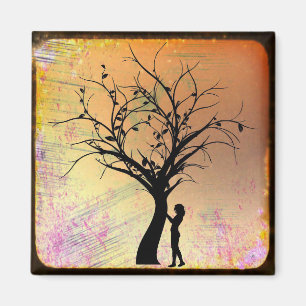 Aimant Silhouette de femme et d'arbre Megnat